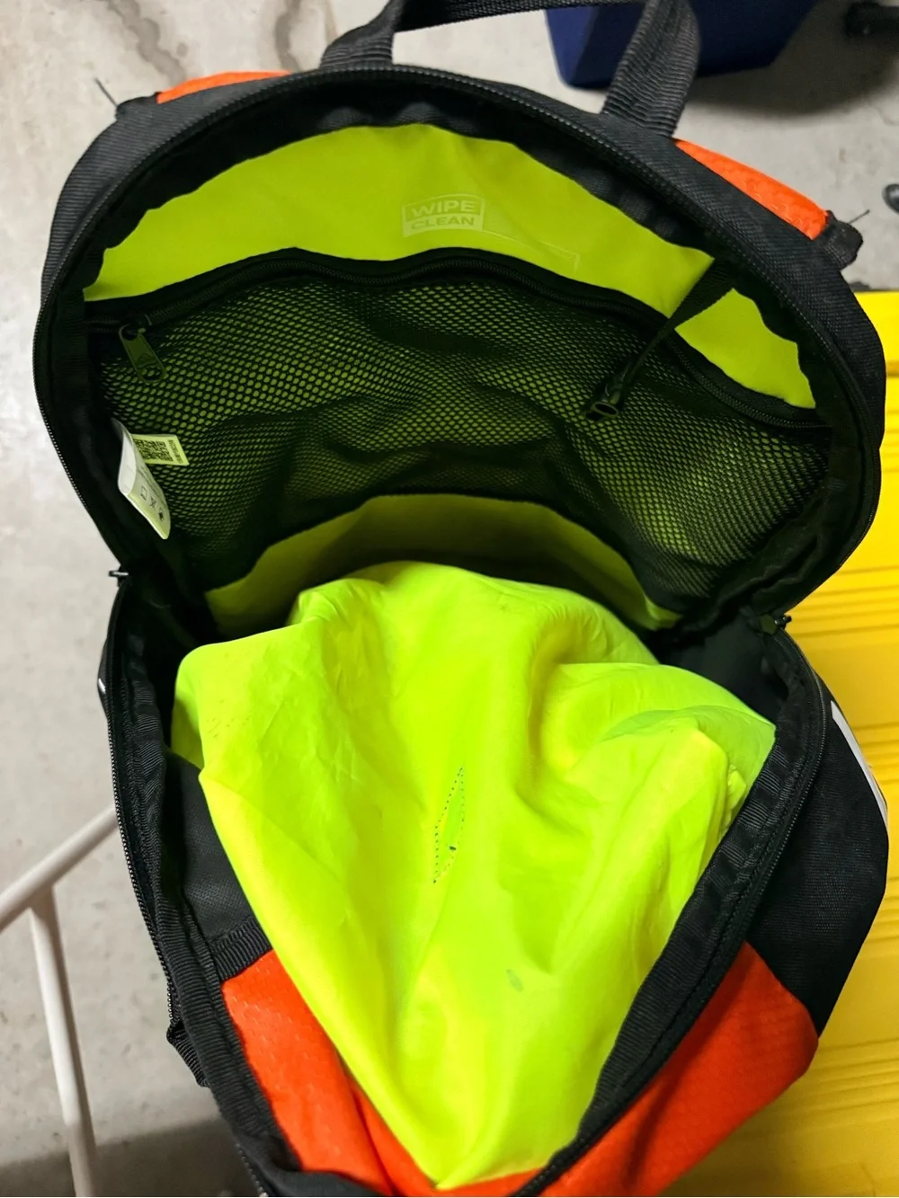 adidas Orange and Black Men’s Backpack with Dutch Crest